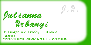 julianna urbanyi business card